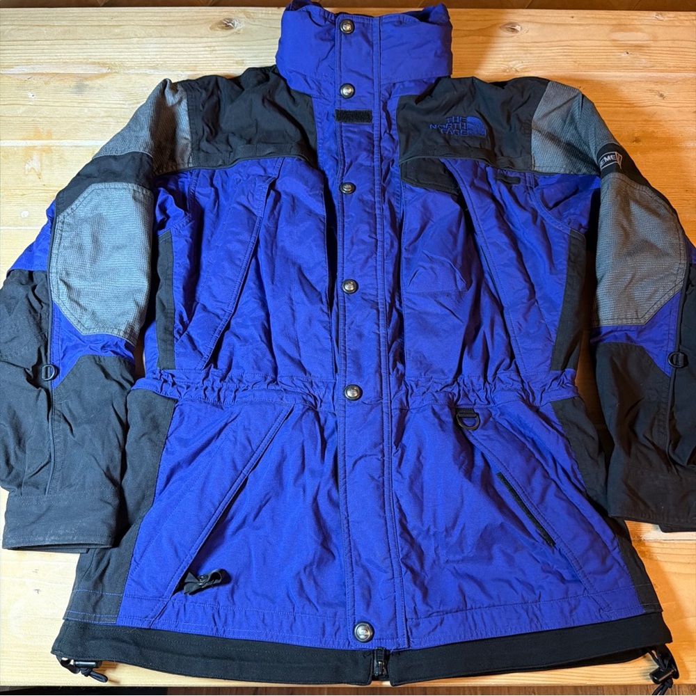 The North Face Extreme Gear Ski Jacket Mens Medium Blue Black Vintage Parka